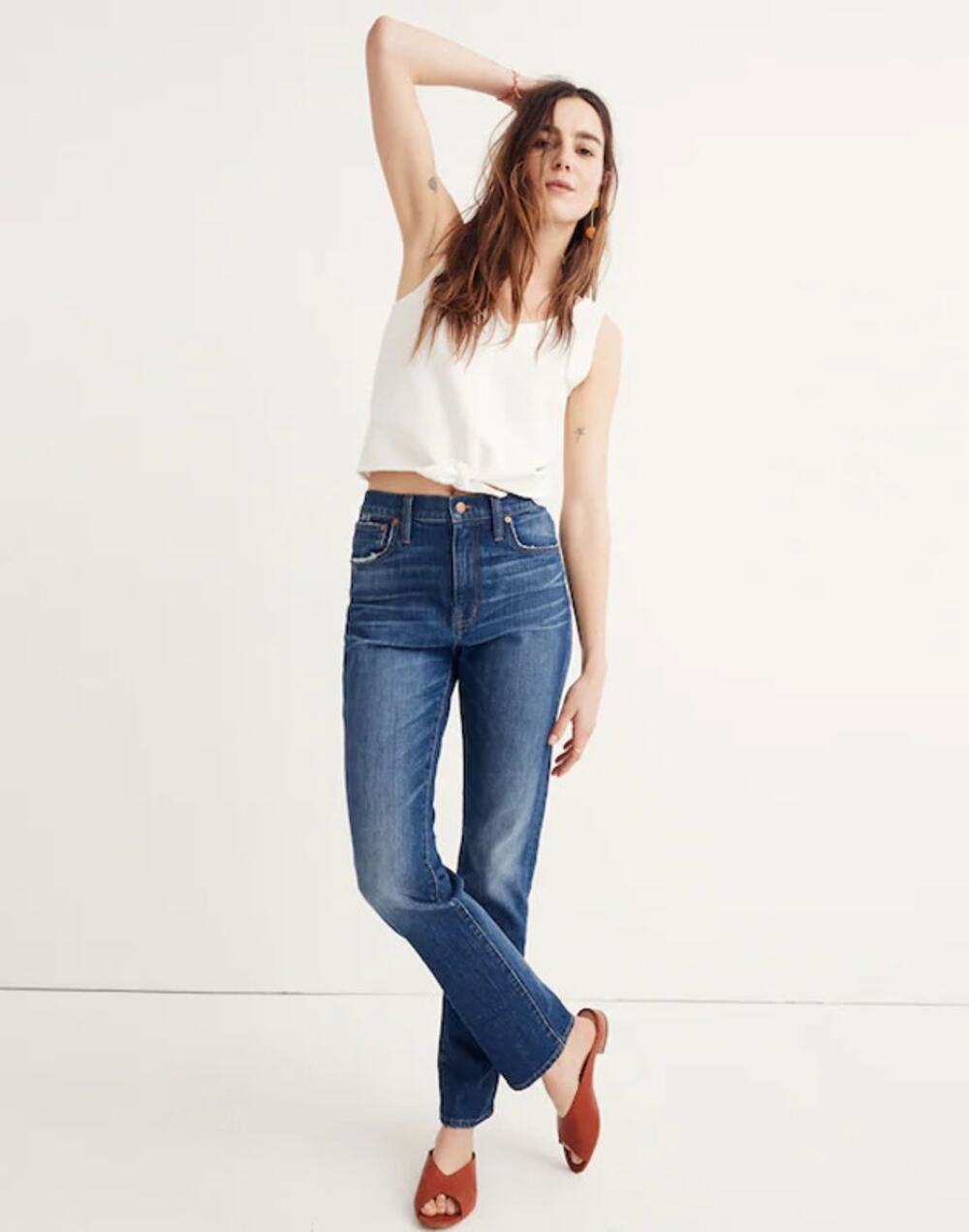 Madewell Buckley Blue Denim The High Rise Slim Boyjean Jeans Women's Size 23